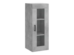 Aparador de madera contrachapada gris hormigón 34,5x34x180 cm ES67496