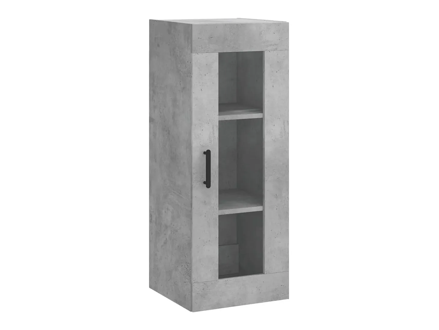 Aparador de madera contrachapada gris hormigón 34,5x34x180 cm ES67496