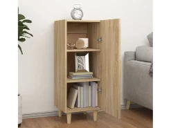Aparador de madera contrachapada roble Sonoma 34,5x34x90 cm