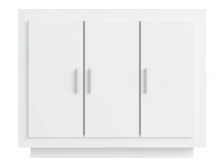 Aparador de madera contrachapada blanco 92x35x75 cm