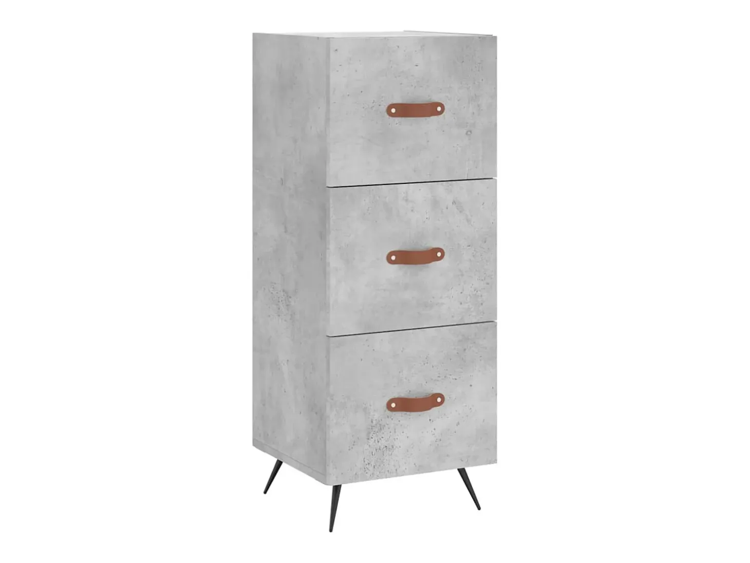 Aparador de madera contrachapada gris hormigón 34,5x34x180 cm ES16996