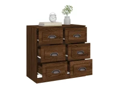 Aparador de madera contrachapada roble marrón 70x35,5x67,5 cm ES30703