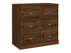 Aparador de madera contrachapada roble marrón 70x35,5x67,5 cm ES30703