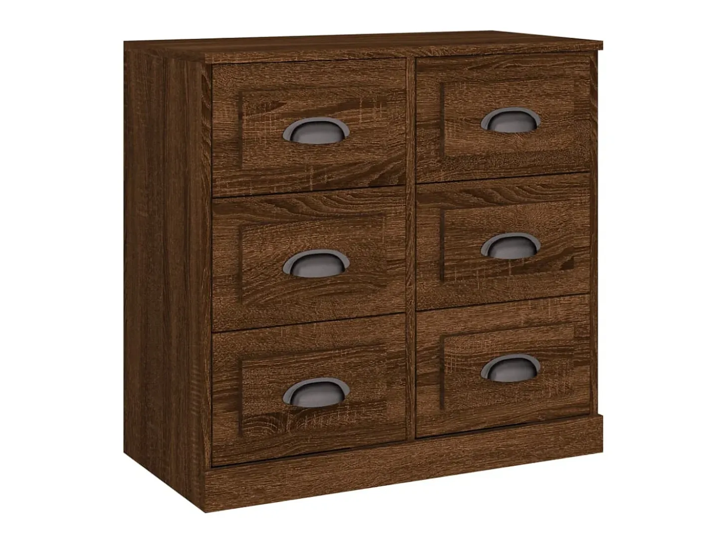 Aparador de madera contrachapada roble marrón 70x35,5x67,5 cm ES30703