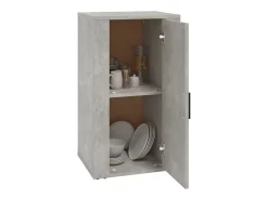 Aparador de madera contrachapada gris hormigón 40x33x70 cm