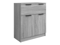 Aparador de madera contrachapada gris Sonoma 60x30x70 cm