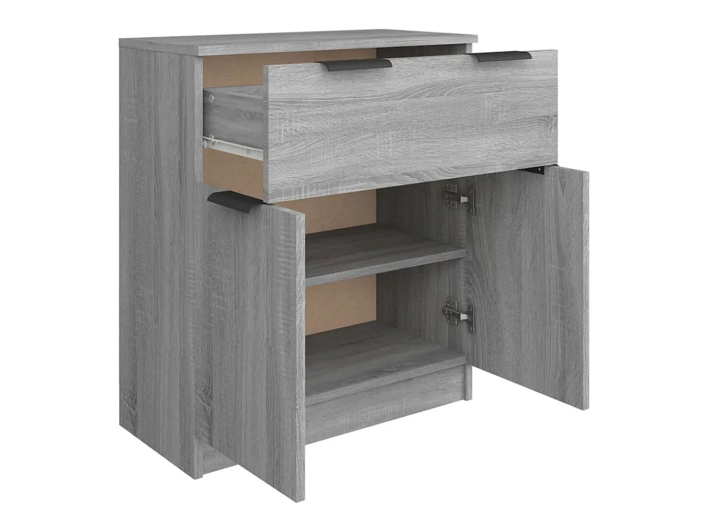 Aparador de madera contrachapada gris Sonoma 60x30x70 cm