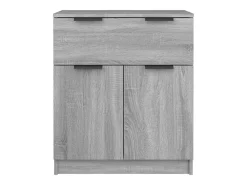 Aparador de madera contrachapada gris Sonoma 60x30x70 cm