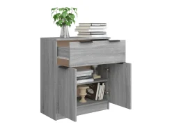 Aparador de madera contrachapada gris Sonoma 60x30x70 cm