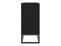 Aparador de madera contrachapada negro 105x30x65 cm