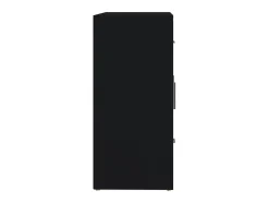 Aparador de madera contrachapada negro 91x29,5x65 cm