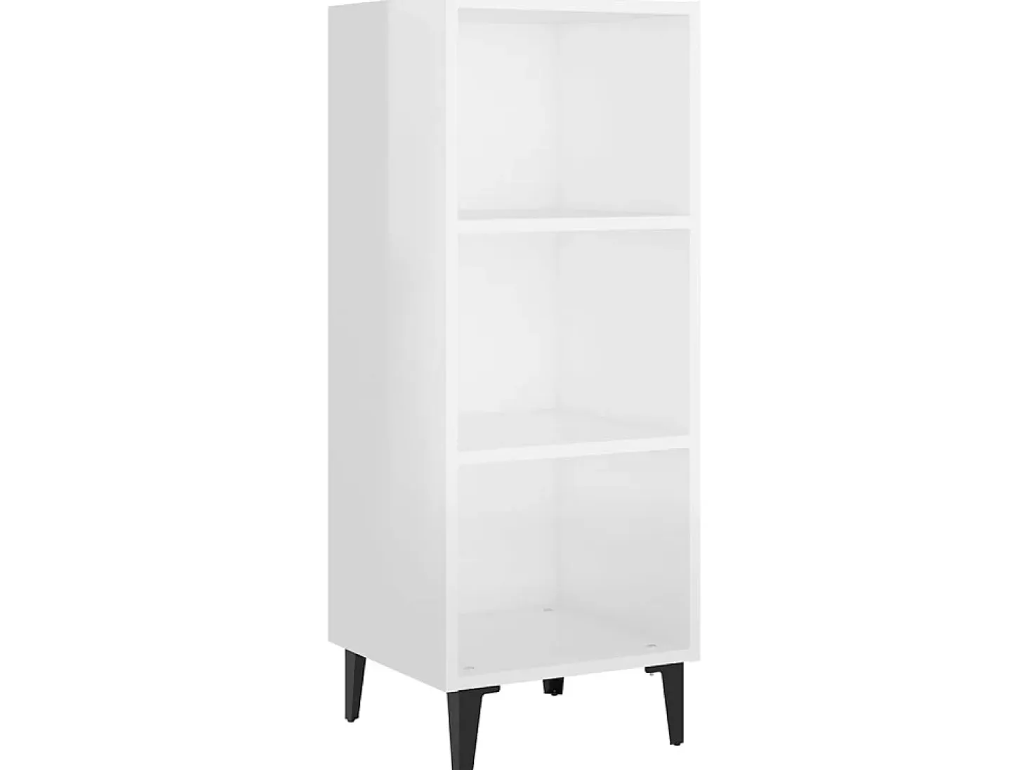 Aparador de madera contrachapada blanco brillo 34,5x32,5x90 cm ES45391