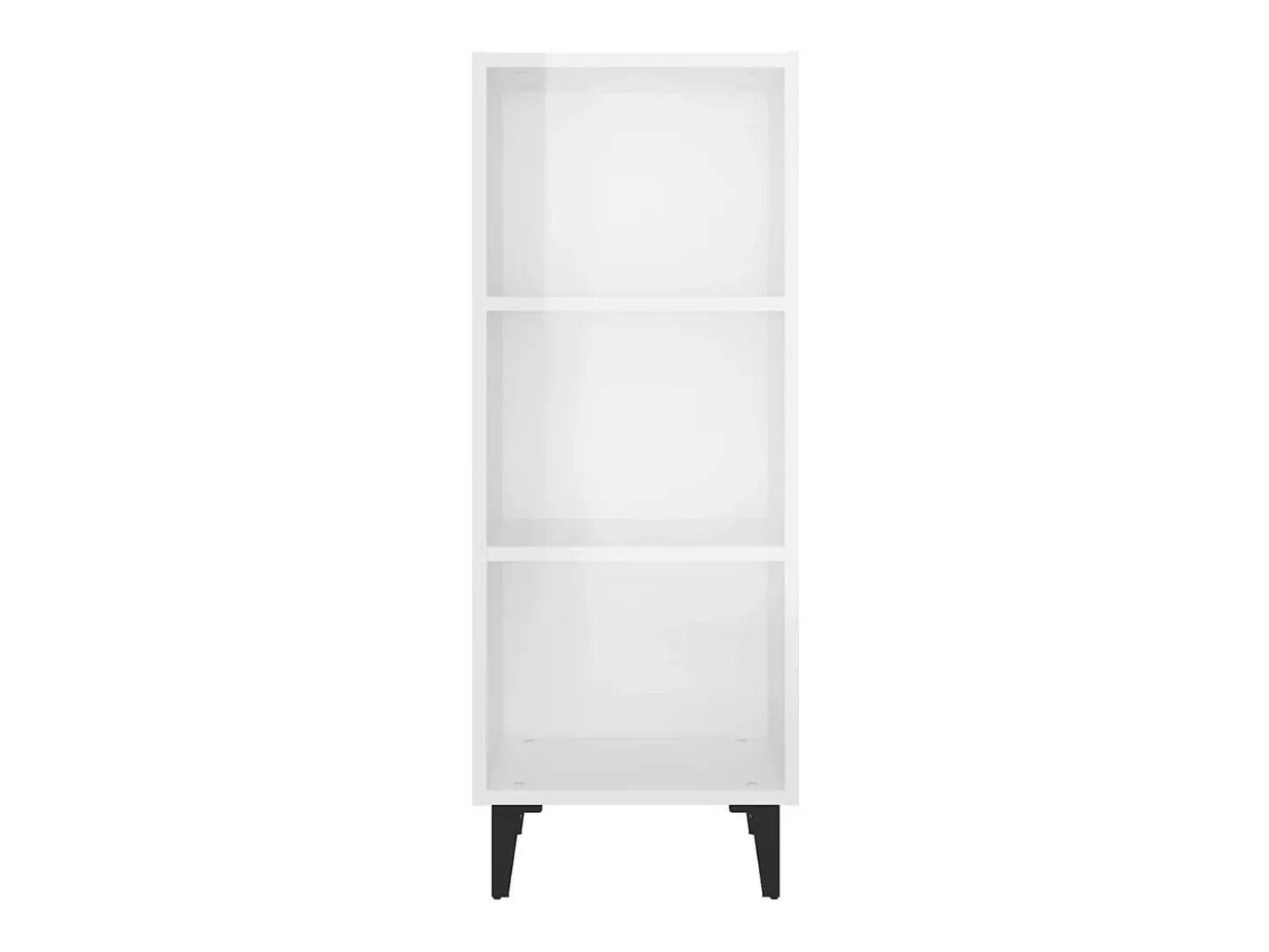 Aparador de madera contrachapada blanco brillo 34,5x32,5x90 cm ES45391