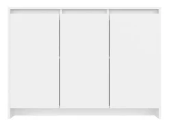 Aparador de madera contrachapada blanco 102x33x75 cm