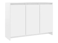 Aparador de madera contrachapada blanco 102x33x75 cm