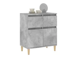 Aparador de madera contrachapada gris hormigón 60x35x70 cm ES71544