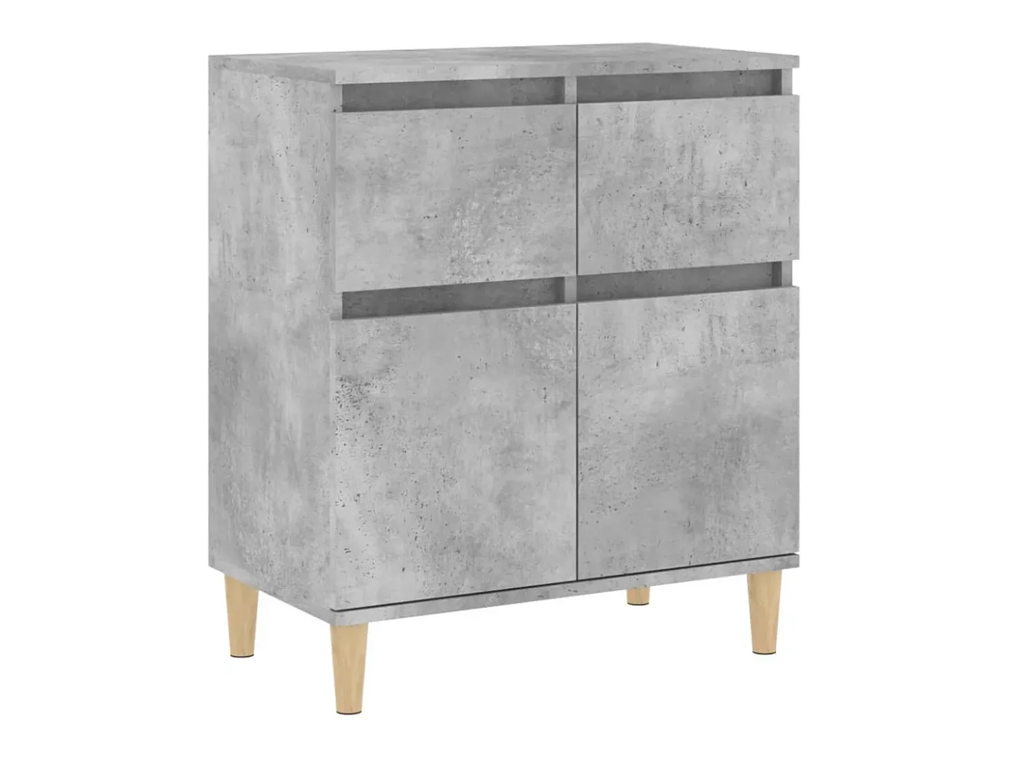 Aparador de madera contrachapada gris hormigón 60x35x70 cm ES71544