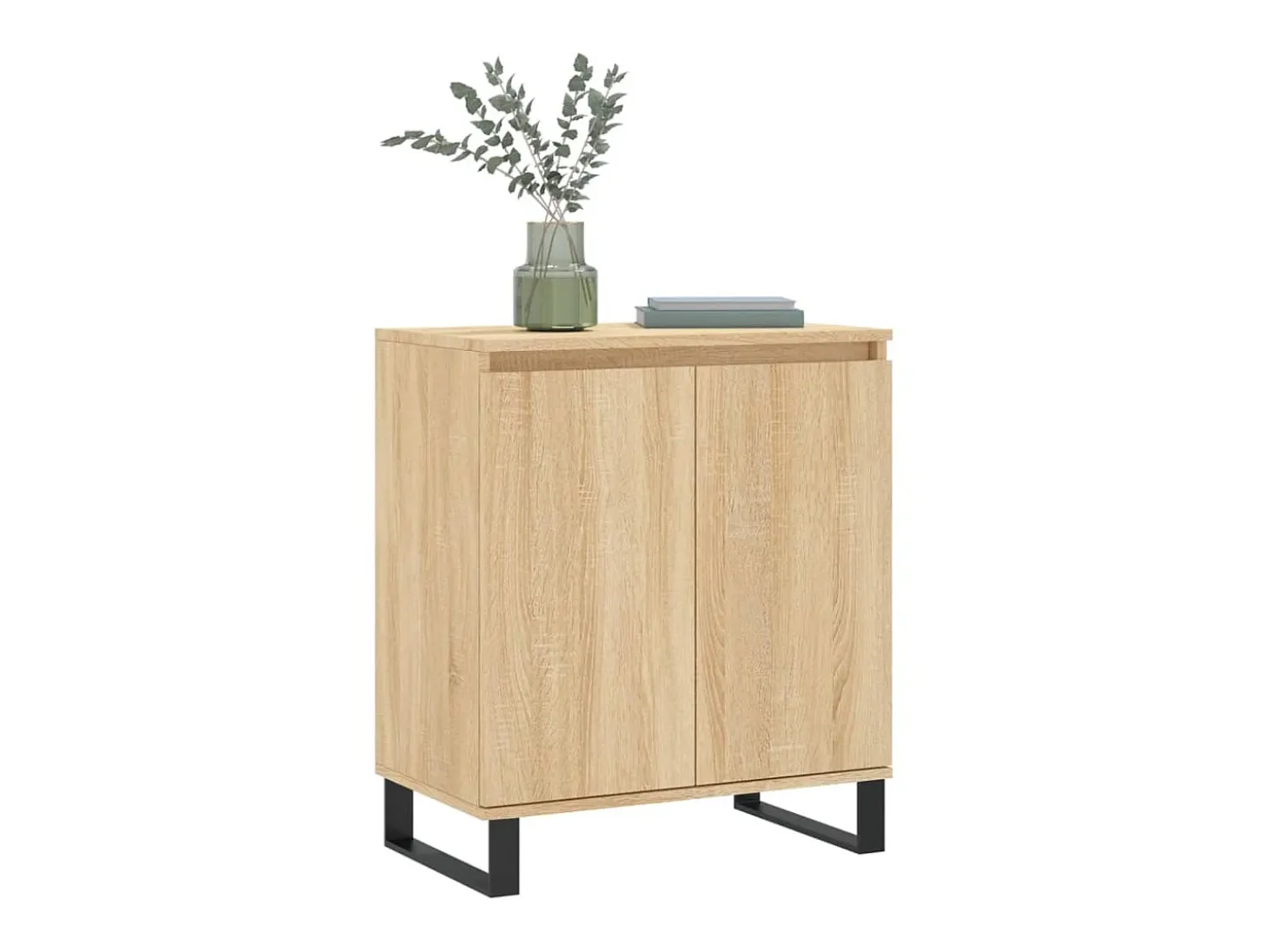 Aparador de madera contrachapada roble Sonoma 60x35x70 cm ES82476