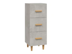 Aparador de madera contrachapada gris hormigón 34,5x34x90 cm ES79800