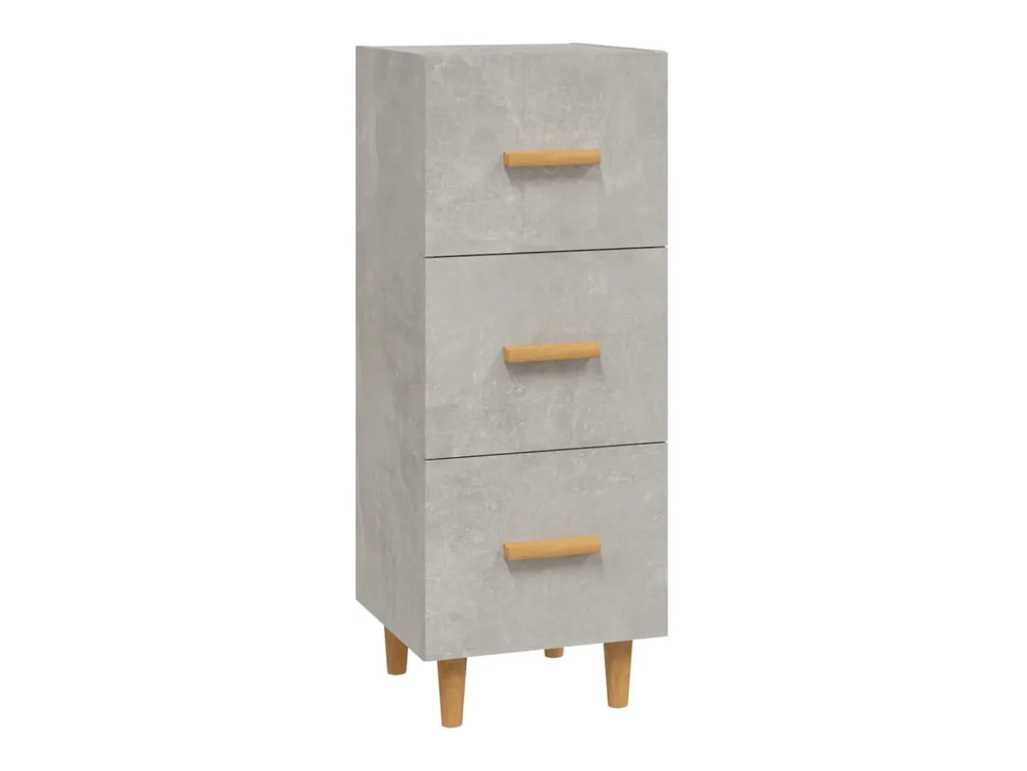 Aparador de madera contrachapada gris hormigón 34,5x34x90 cm ES79800