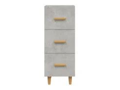 Aparador de madera contrachapada gris hormigón 34,5x34x90 cm ES79800