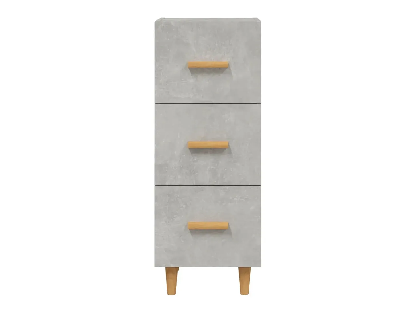 Aparador de madera contrachapada gris hormigón 34,5x34x90 cm ES79800