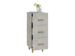 Aparador de madera contrachapada gris hormigón 34,5x34x90 cm ES79800