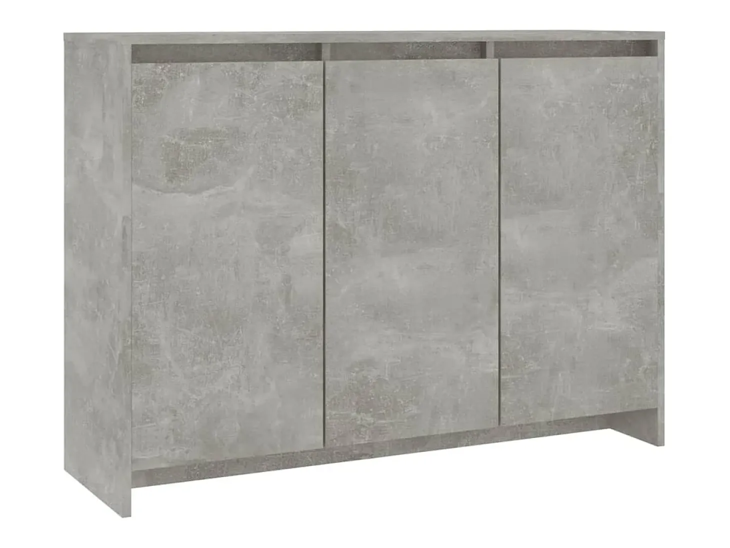 Aparador de madera contrachapada gris hormigón 102x33x75 cm ES766301