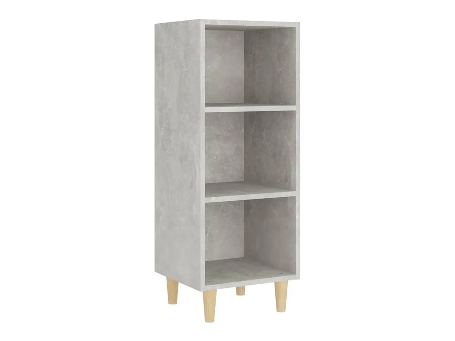 Aparador de madera contrachapada gris hormigón 34,5x32,5x90 cm