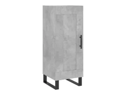 Aparador de madera contrachapada gris hormigón 34,5x34x90 cm