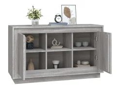 Aparador de madera contrachapada gris Sonoma 102x35x60 cm