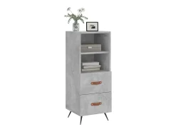 Aparador de madera contrachapada gris hormigón 34,5x34x90 cm ES36030