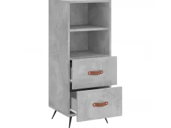 Aparador de madera contrachapada gris hormigón 34,5x34x90 cm ES36030