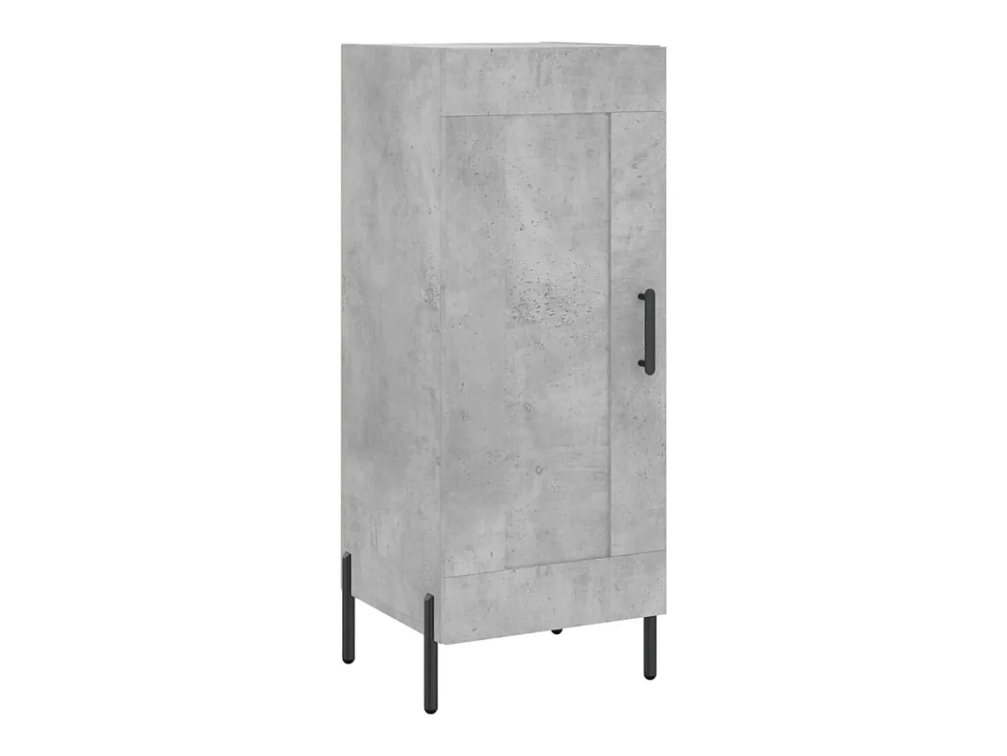 Aparador de madera contrachapada gris hormigón 34,5x34x90 cm ES53629