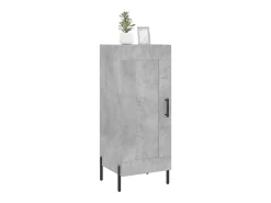 Aparador de madera contrachapada gris hormigón 34,5x34x90 cm ES53629
