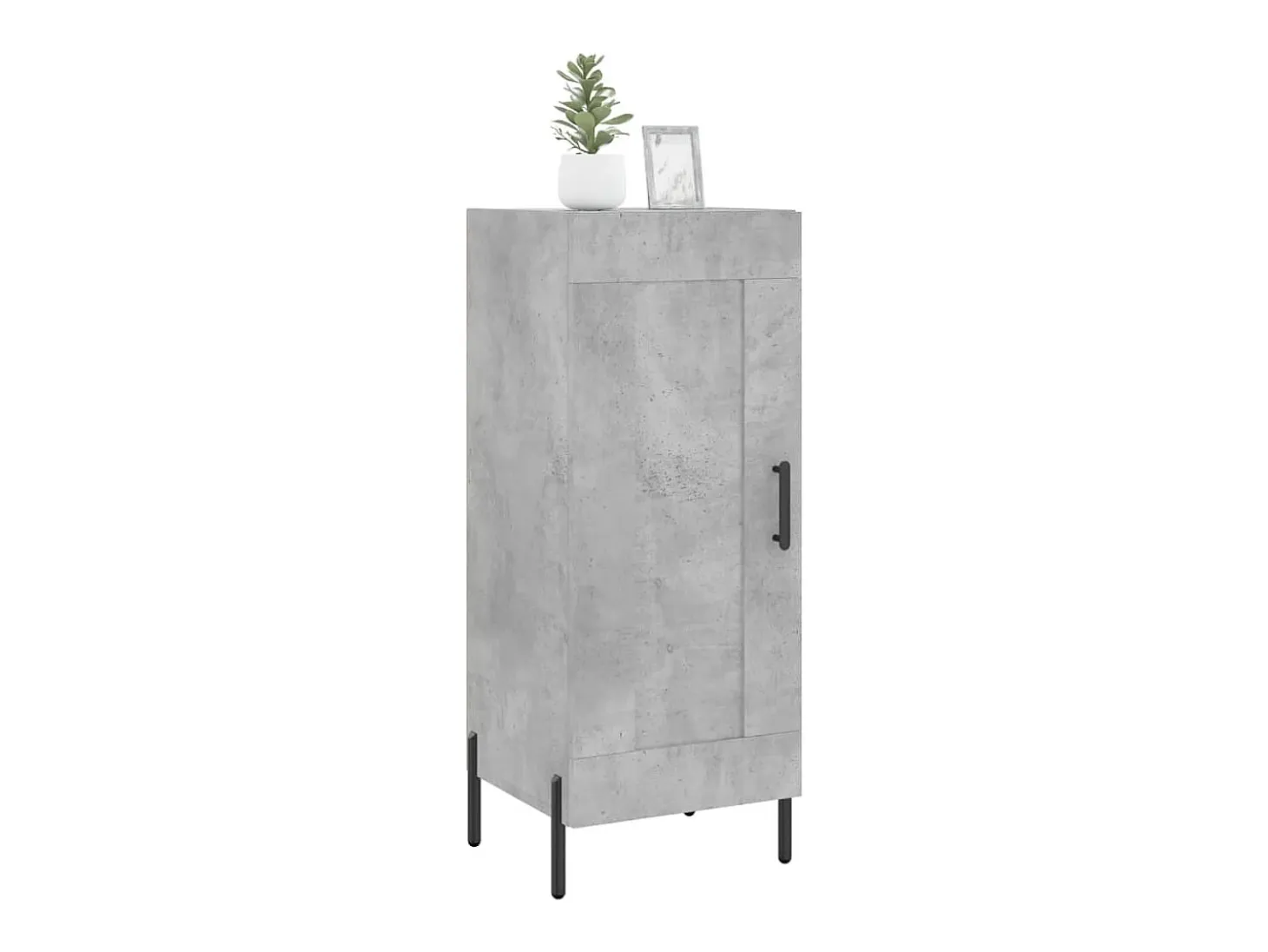 Aparador de madera contrachapada gris hormigón 34,5x34x90 cm ES53629