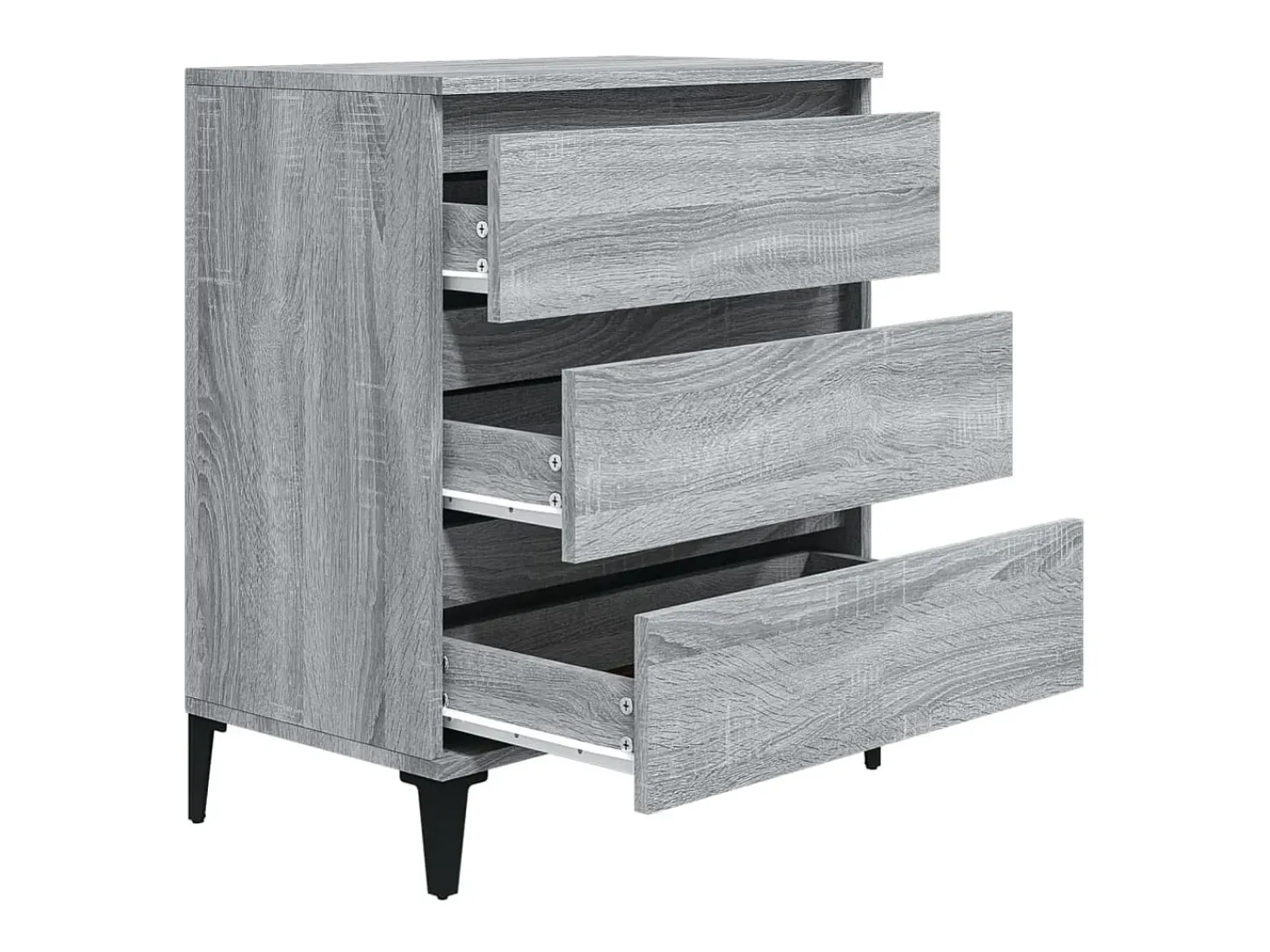 Aparador de madera contrachapada gris Sonoma 60x35x70 cm