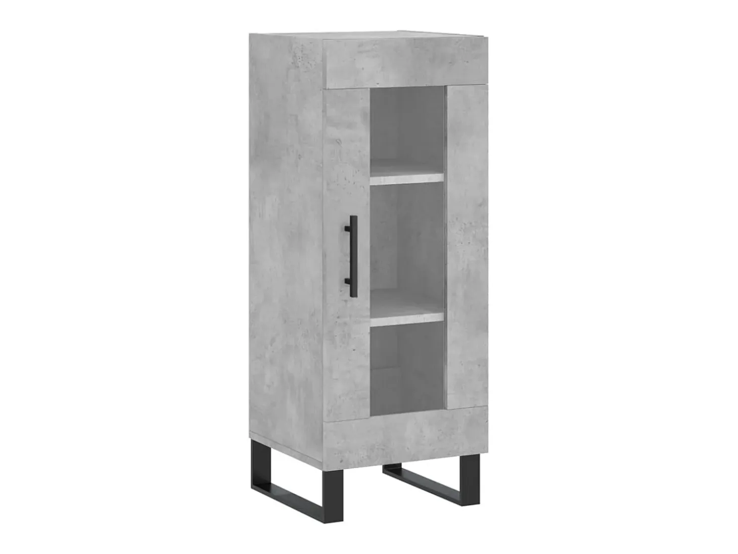 Aparador de madera contrachapada gris hormigón 34,5x34x180 cm