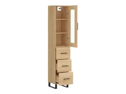 Aparador de madera contrachapada roble Sonoma 34,5x34x180 cm ES15178