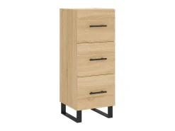 Aparador de madera contrachapada roble Sonoma 34,5x34x180 cm ES15178