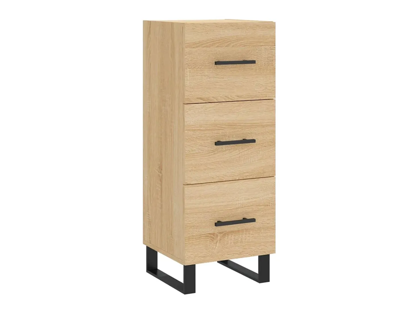 Aparador de madera contrachapada roble Sonoma 34,5x34x180 cm ES15178