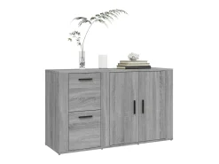 Aparador de madera contrachapada gris Sonoma 100x33x59,5 cm ES73511