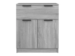 Aparador de madera contrachapada gris Sonoma 60x30x70 cm ES78062