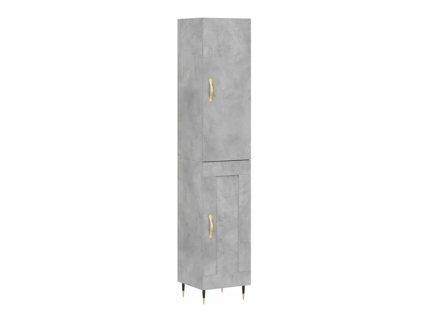 Aparador de madera contrachapada gris hormigón 34,5x34x180 cm