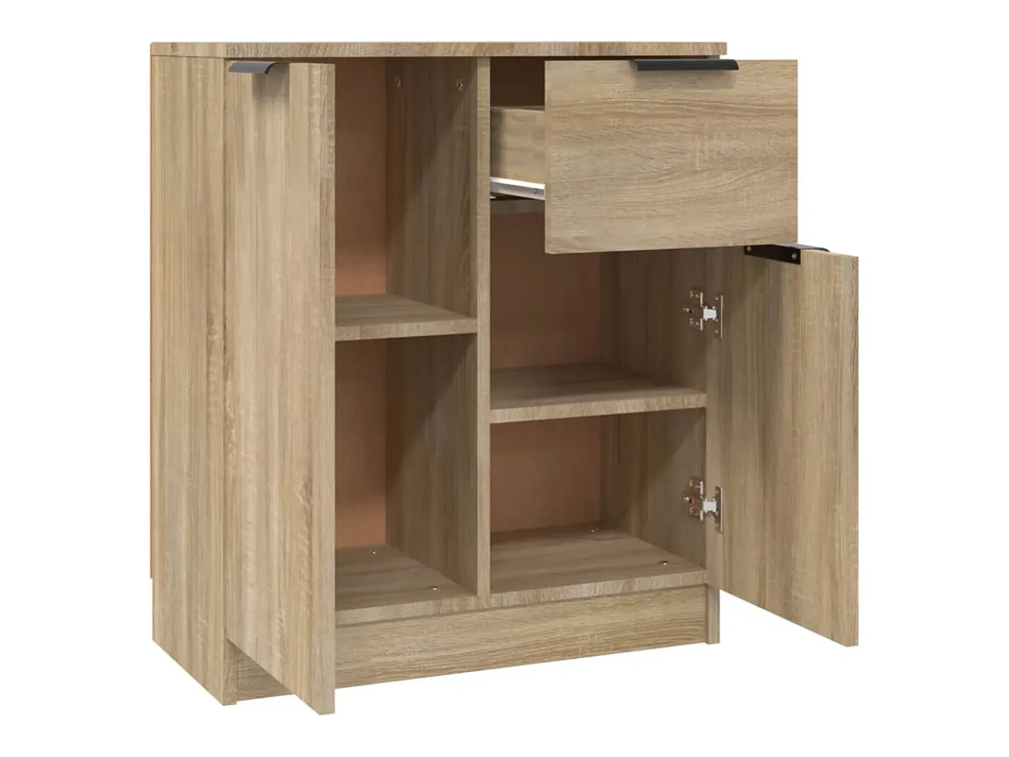 Aparador de madera contrachapada color roble Sonoma 60x30x70 cm