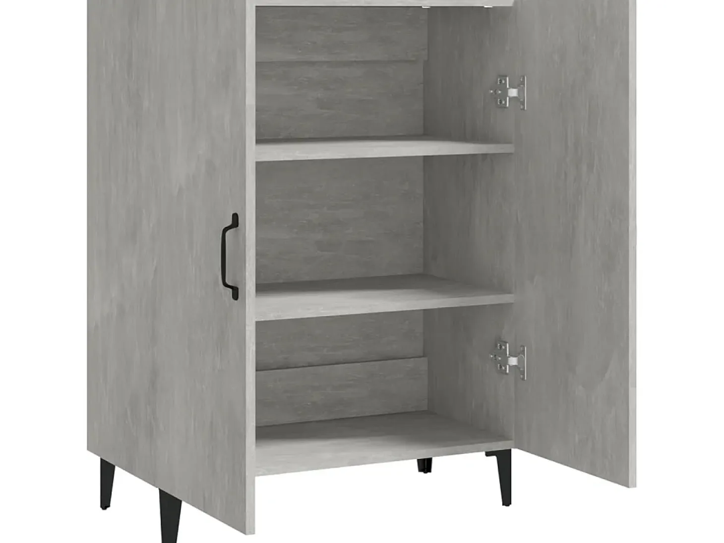 Aparador de madera contrachapada gris hormigón 70x34x90 cm ES43917