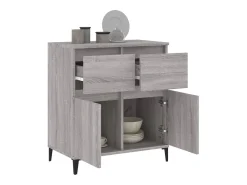 Aparador de madera contrachapada gris Sonoma 60x35x70 cm