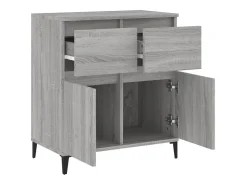 Aparador de madera contrachapada gris Sonoma 60x35x70 cm