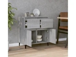 Aparador de madera contrachapada gris Sonoma 60x35x70 cm