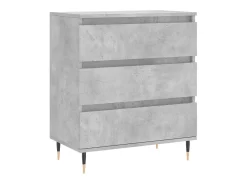Aparador de madera contrachapada gris hormigón 60x35x70 cm ES48793